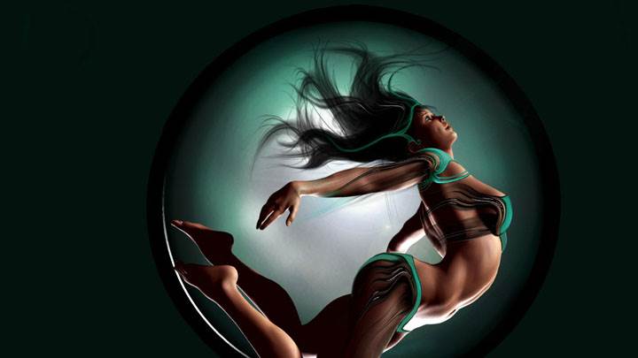 3d Girl Showing In Circle In Bikini